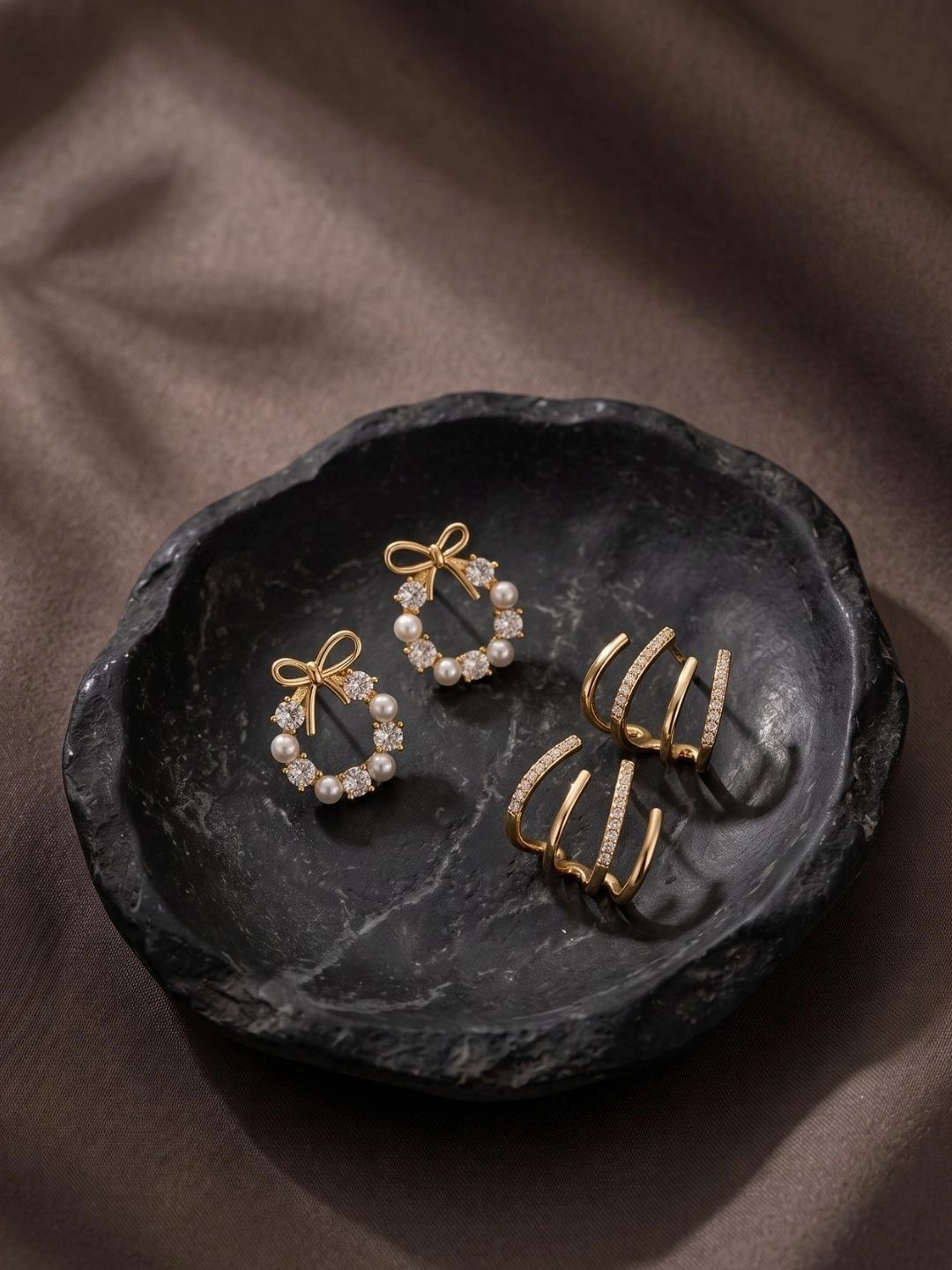 SEKOU Geometric Studs Earrings