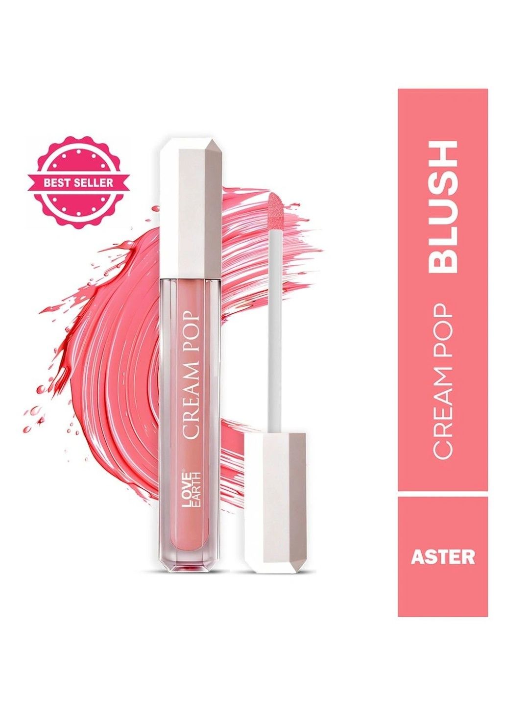 LOVE EARTH Cream Pop Liquid Blush 2ml - Aster