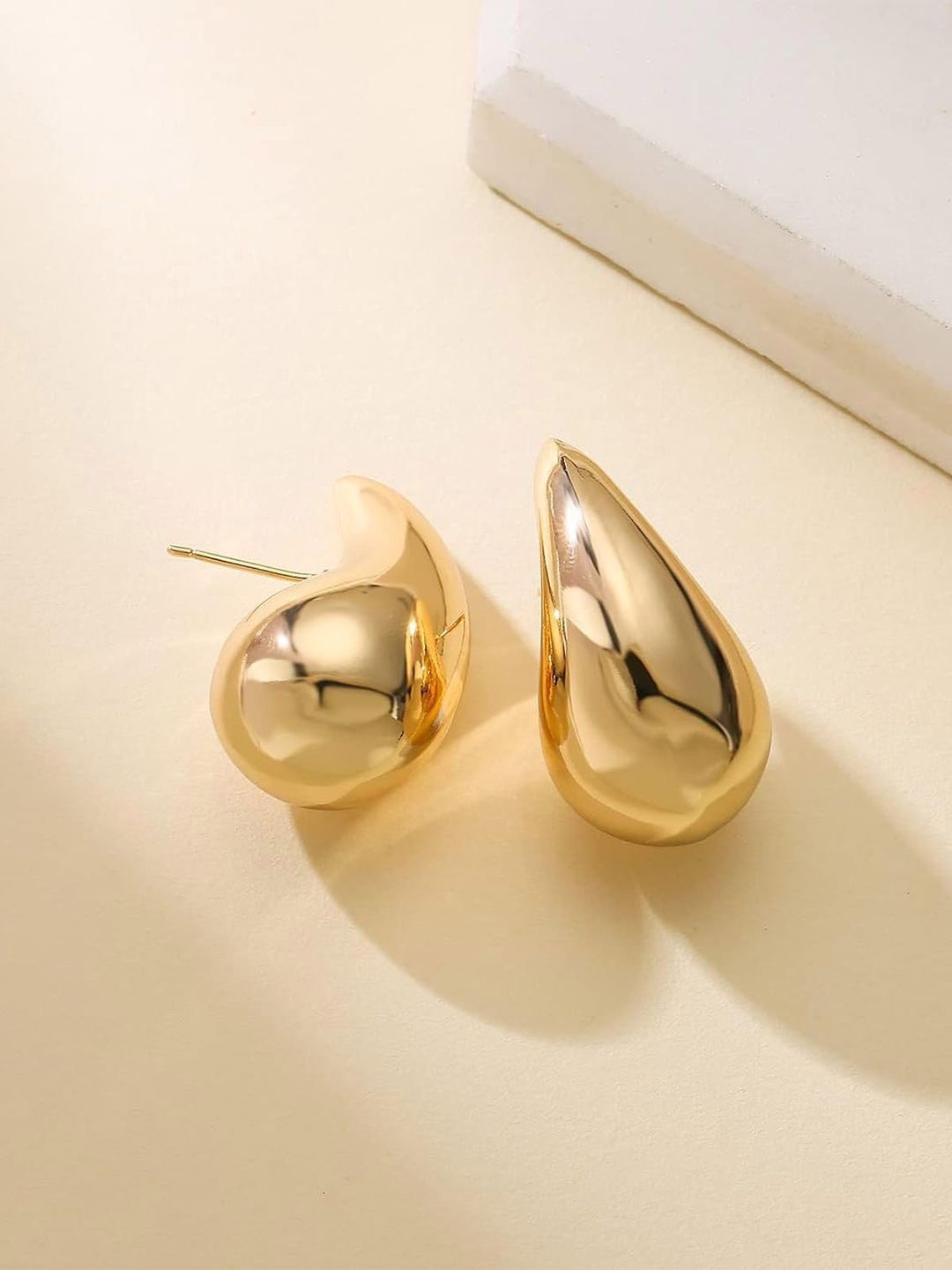 Buy DressBerry Gold Plated Teardrop Shaped Studs -  - Accessories for Women