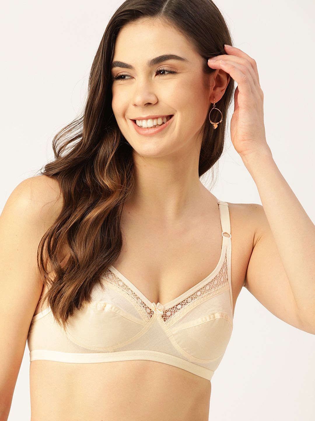 DressBerry Beige Everyday Bra Pure Cotton Medium Coverage DRM-ANJ-52