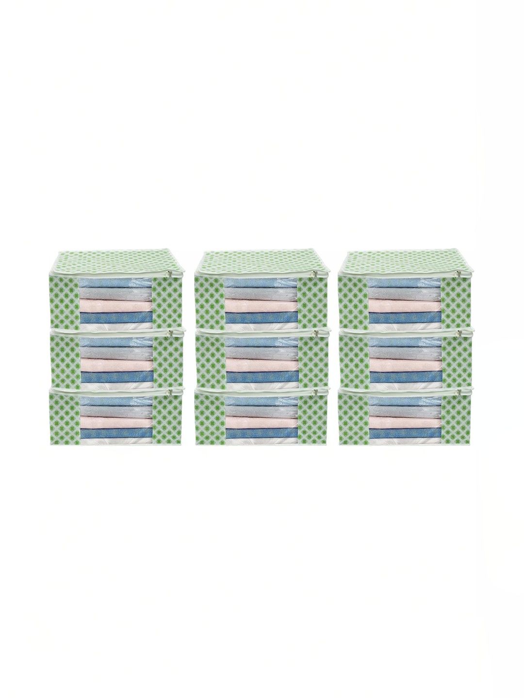 AARON INC Green Set of 6 Reusable Multi-Utility Organisers