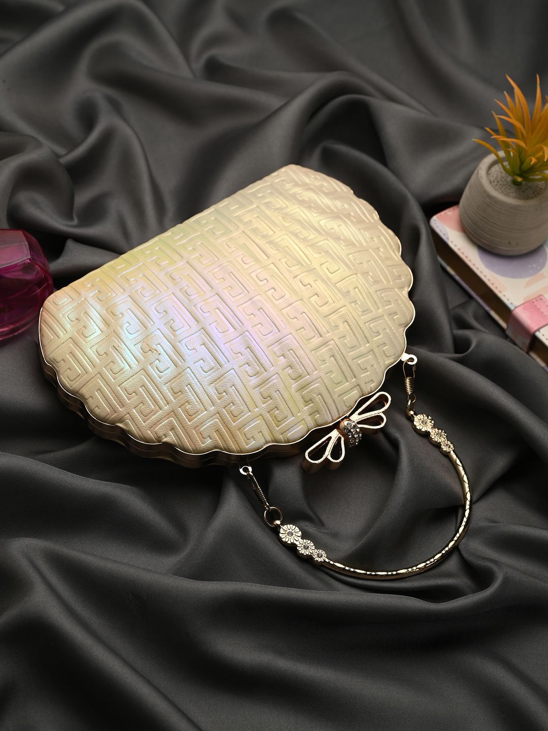 Buy DressBerry Embellished Half Moon Clutch -  - Accessories for Women