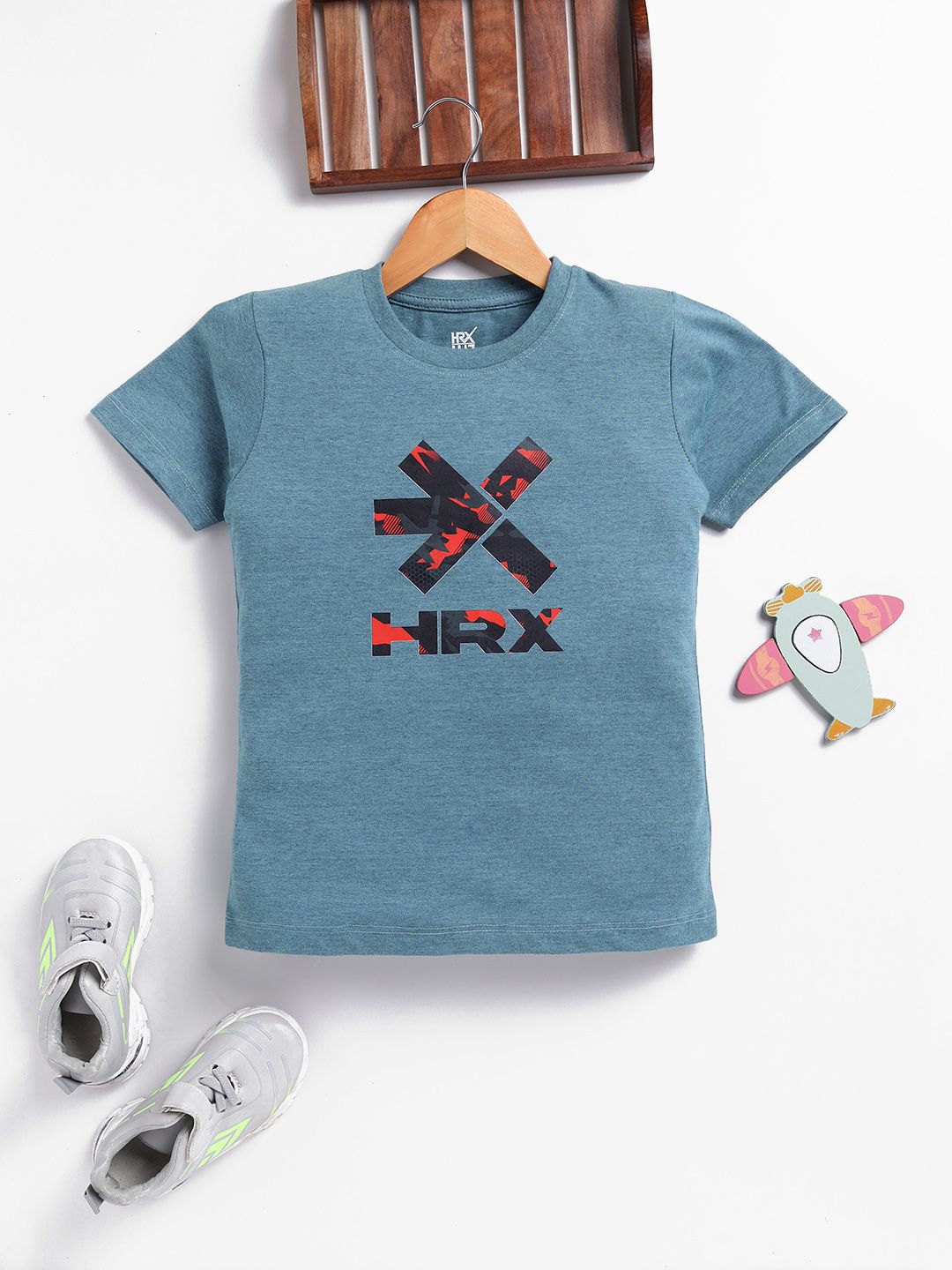 HRX by Hrithik Roshan Boys Brand Logo Printed T-shirt