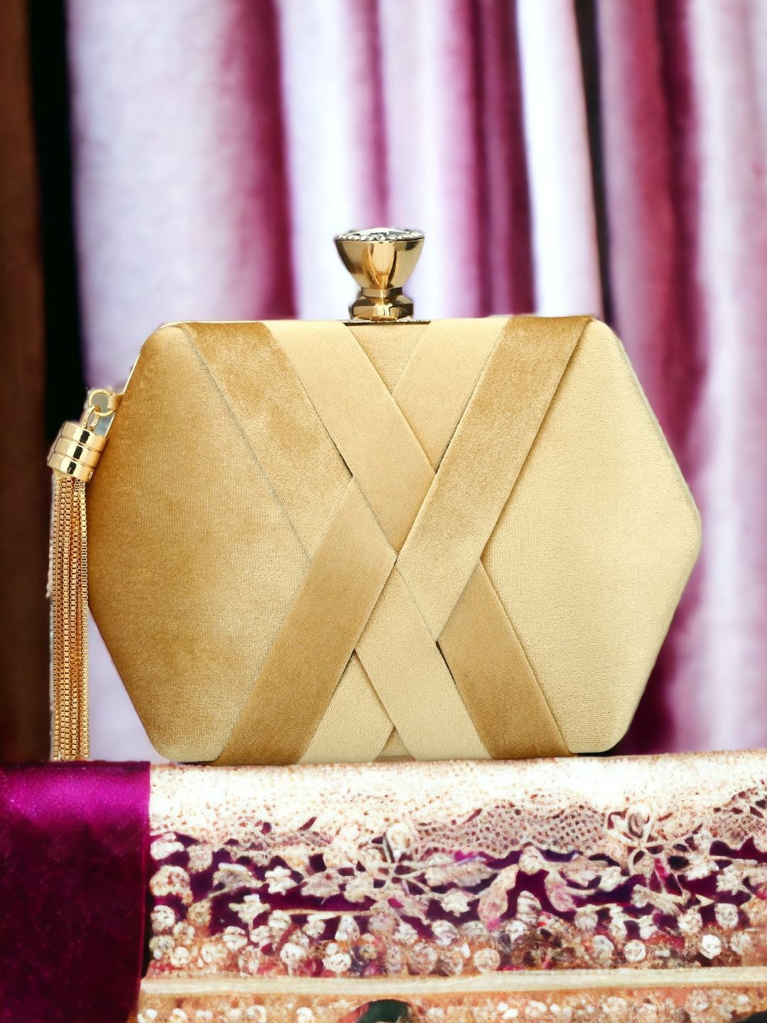 Buy DressBerry Embellished Box Clutch -  - Accessories for Women