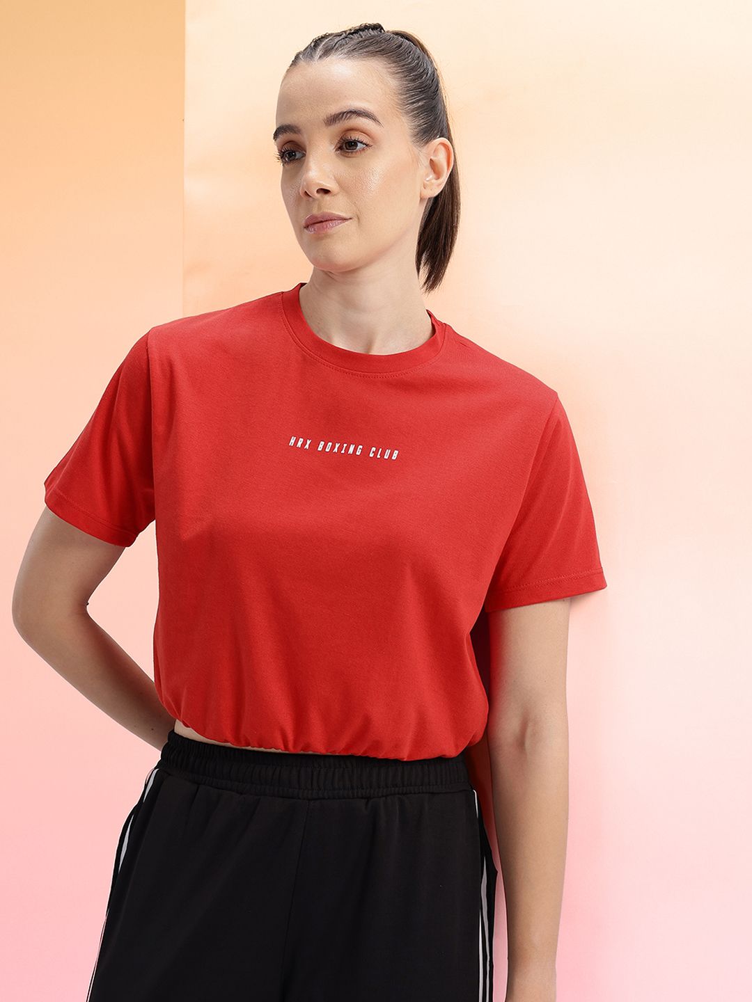 HRX by Hrithik Roshan Women Lifestyle Crop T-shirt