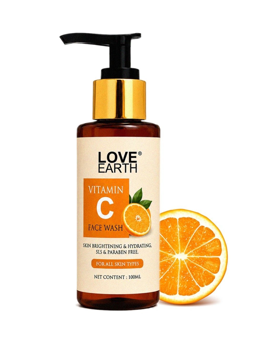 LOVE EARTH Vitamin C Brightening & Hydrating Face Wash 100ml