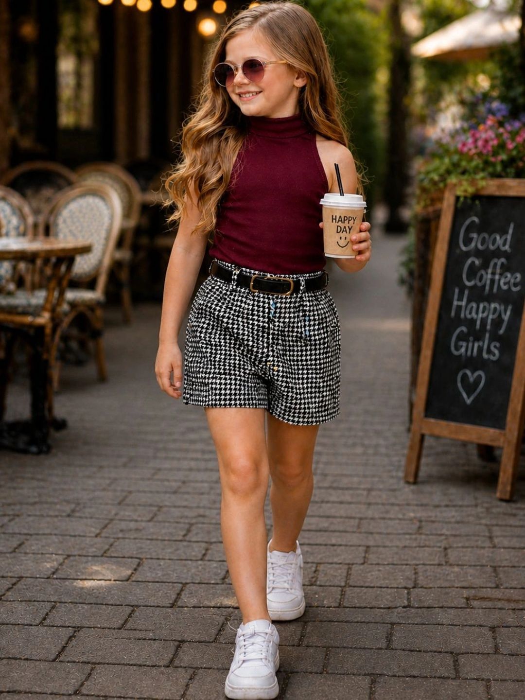Girls Striped Top with Shorts 3
