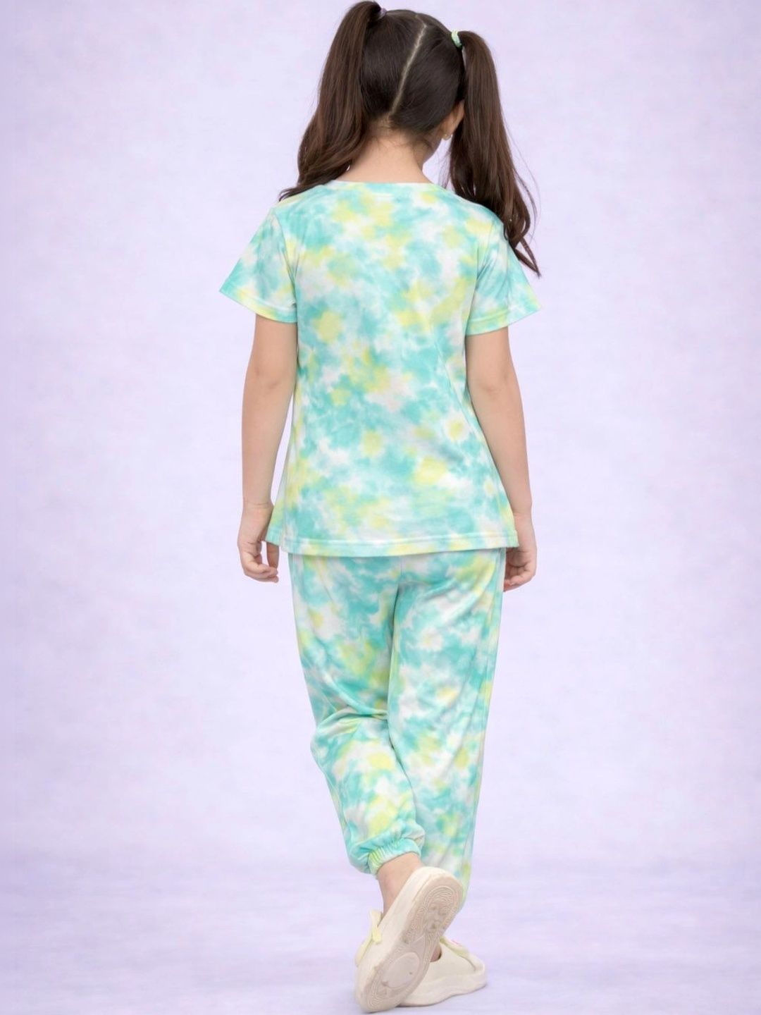 Girls Pack of 2 Graphic Printed Short Sleeves Nightdress 5