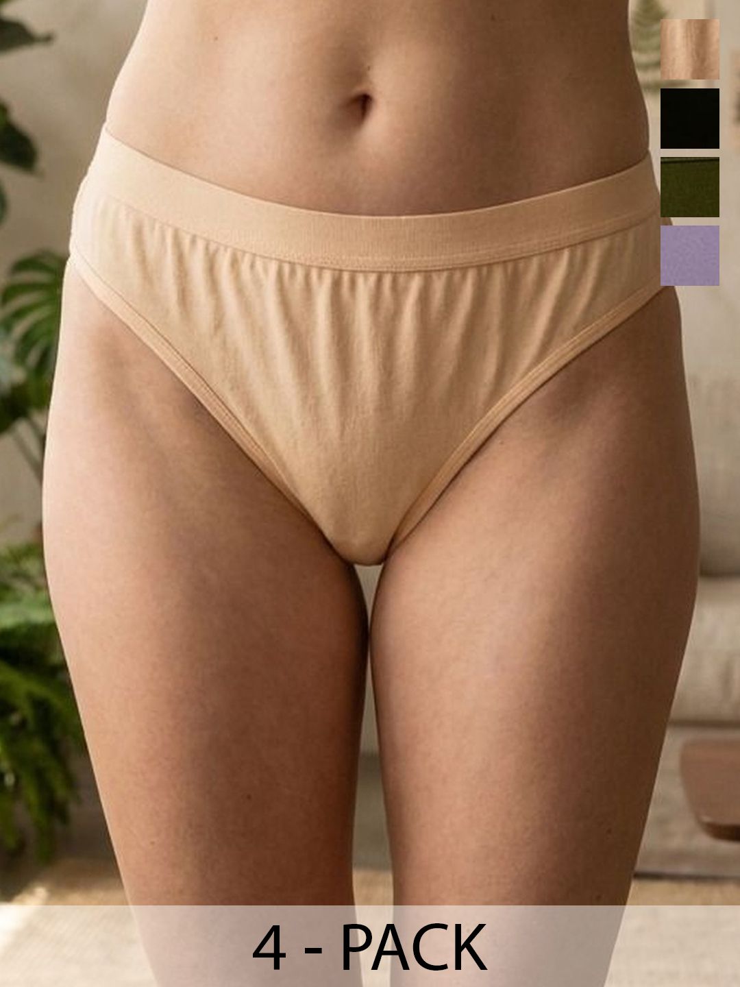 Buy DressBerry Women Pack Of 4 Cotton Basic Briefs -  - Apparel for Women