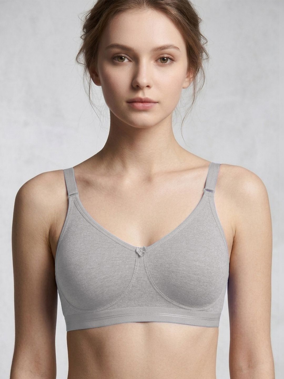 DressBerry Cotton Seamless Non Padded Full Coverage Non-Wired Women T-Shirt Bra