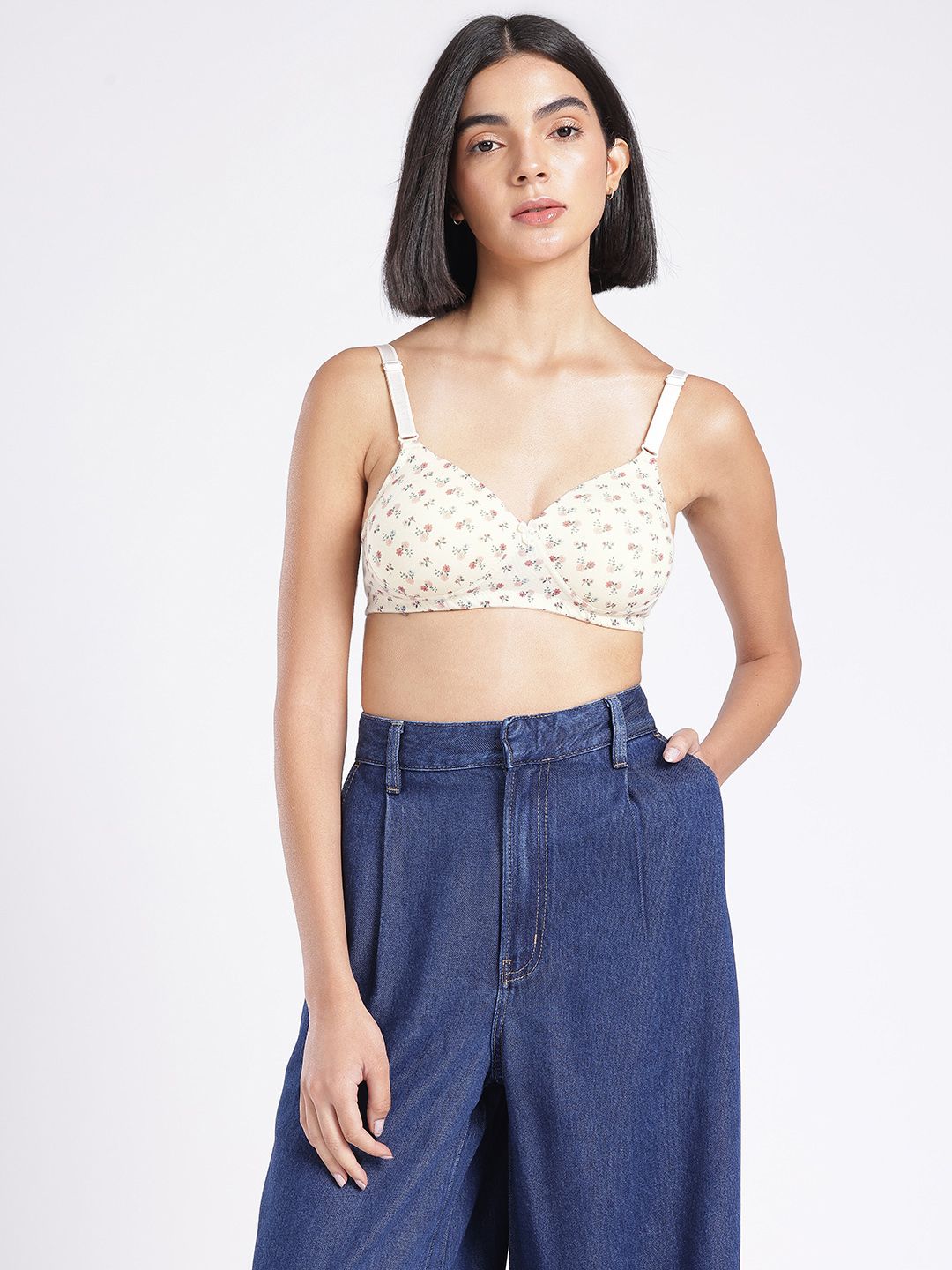 DressBerry Floral Bra Medium Coverage Underwired Heavily Padded DB_SS26_W_BRA_FMA-20_A