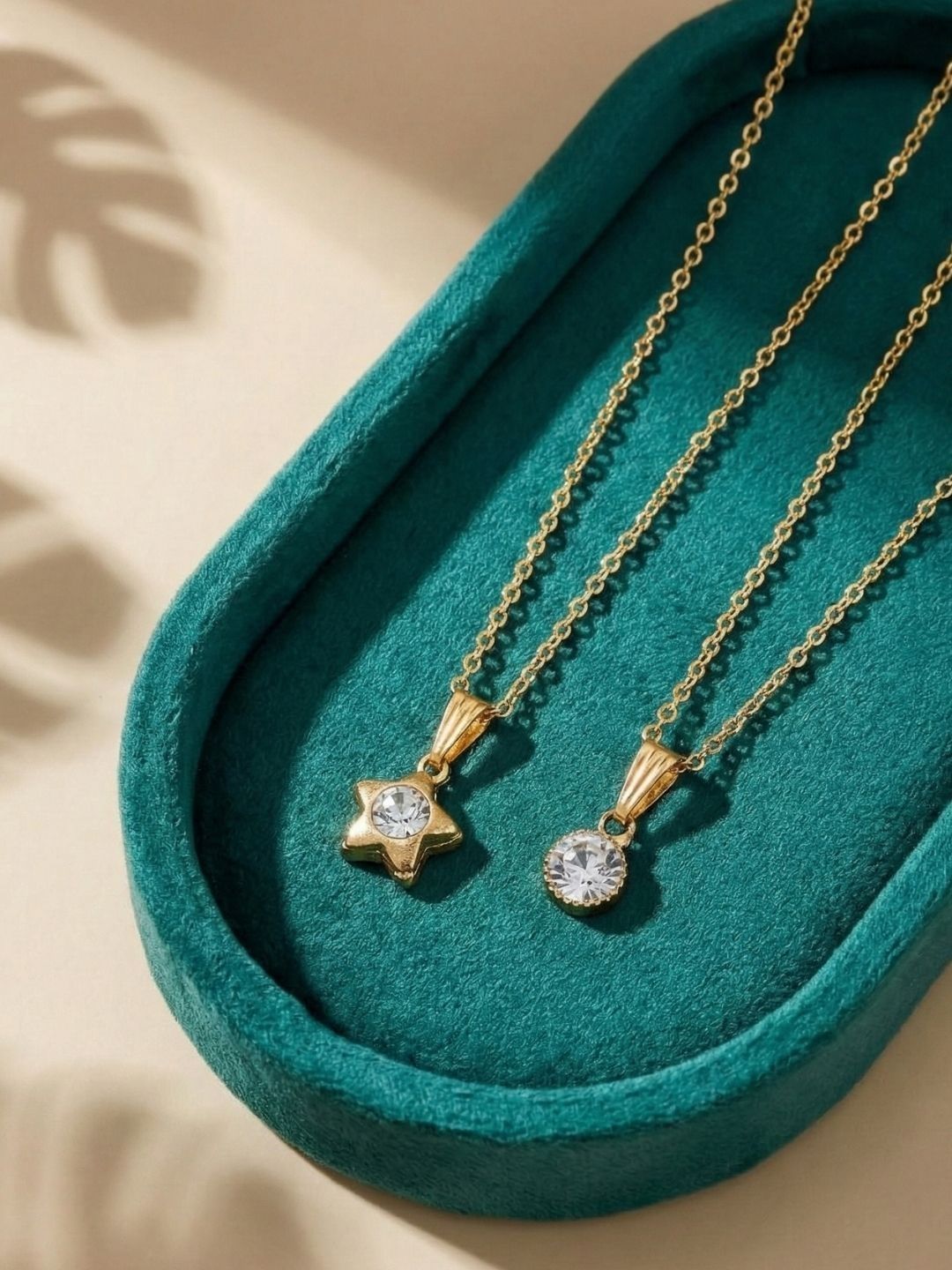 DressBerry Brass Gold-Plated Antique Pendants With Chains