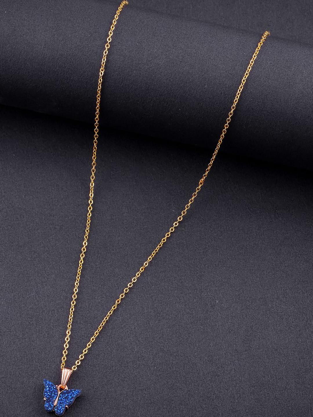 Elegant Gold-Plated Chain with Butterfly Pendant
