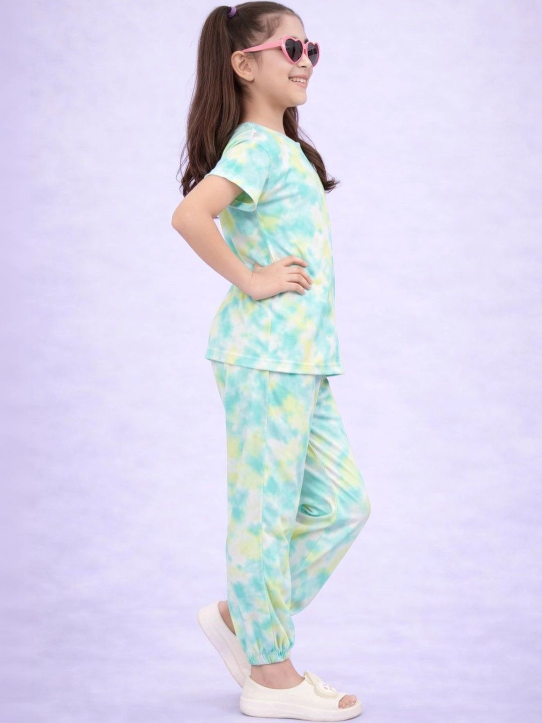 Girls Pack of 2 Graphic Printed Short Sleeves Nightdress 2