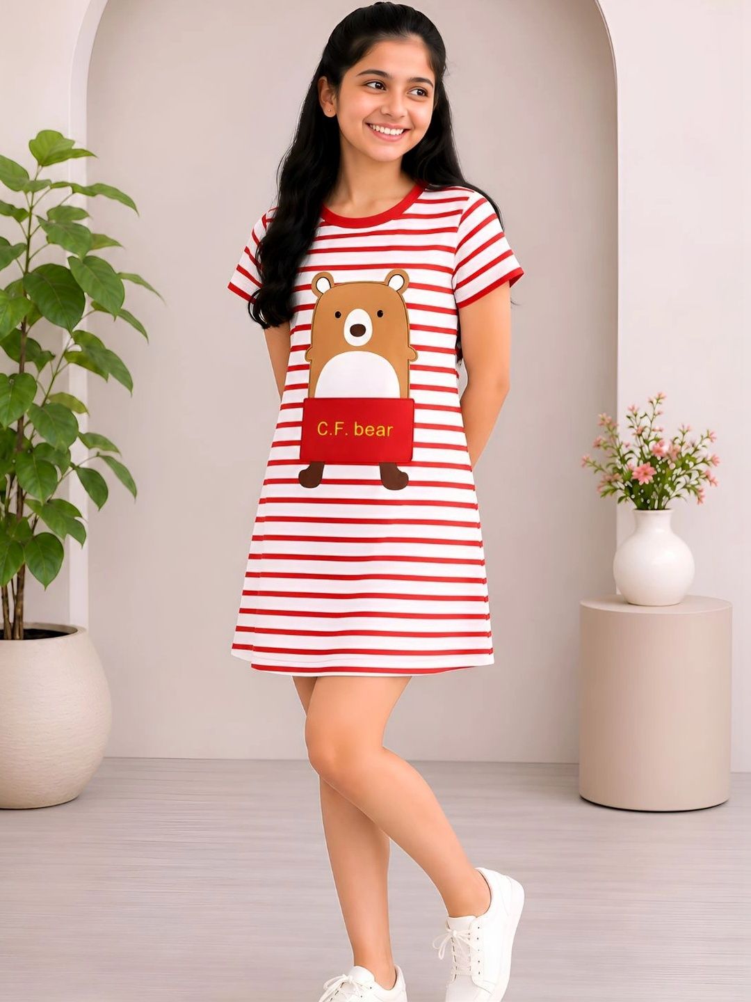 VP TEXX Striped T-shirt Dress