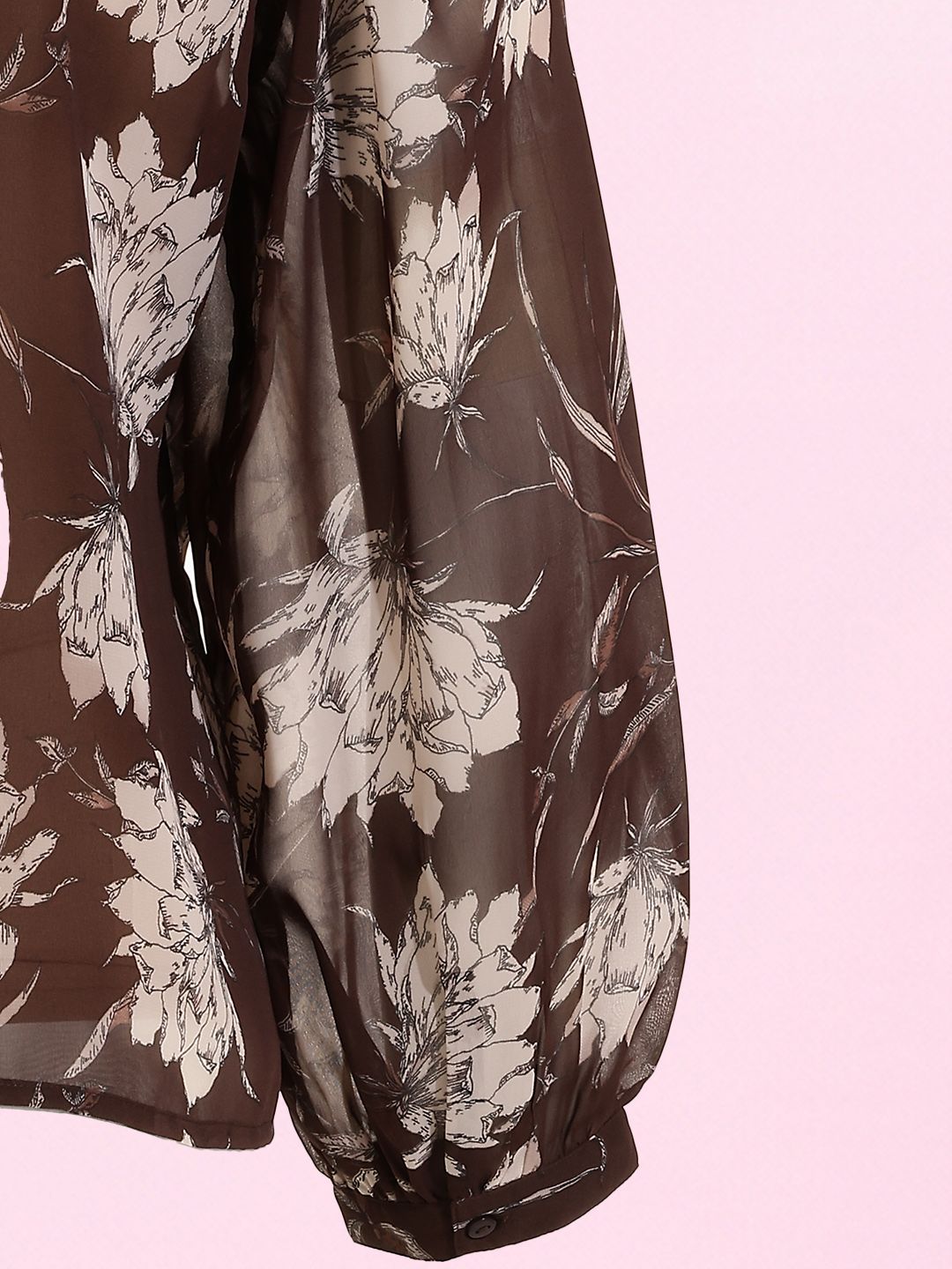 Plus Size Floral Printed Shirt Style Top 5