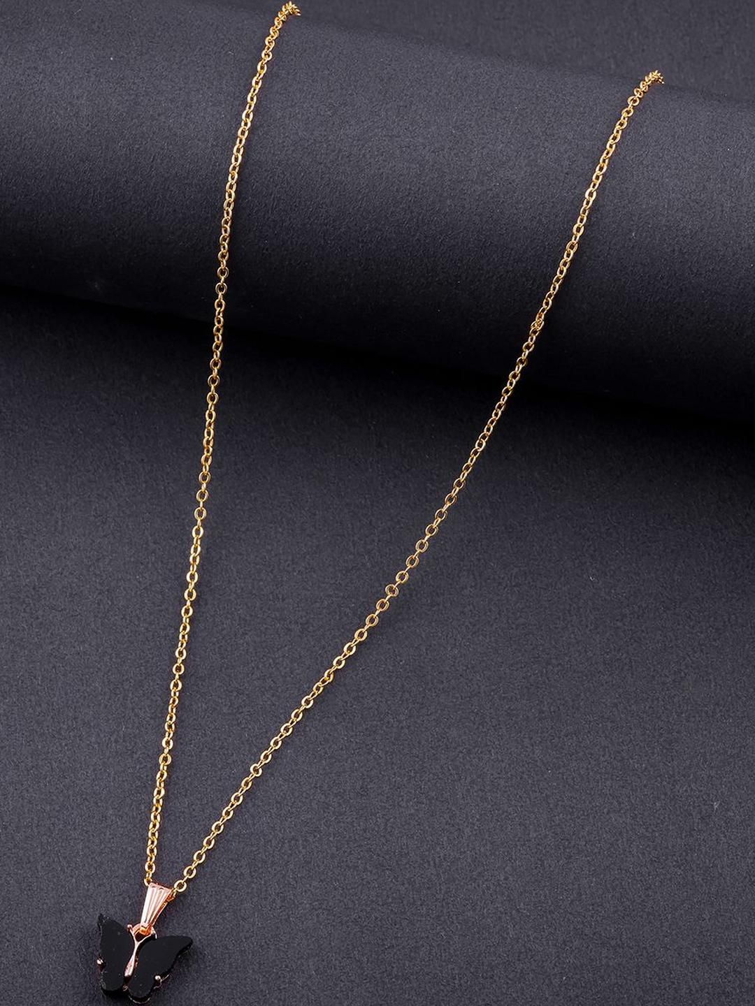 Elegant Gold-Plated Chain with Butterfly Pendant