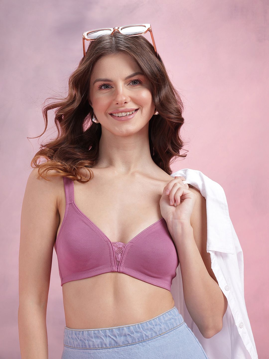 DressBerry Lace Inserts Medium Coverage Everyday Bra