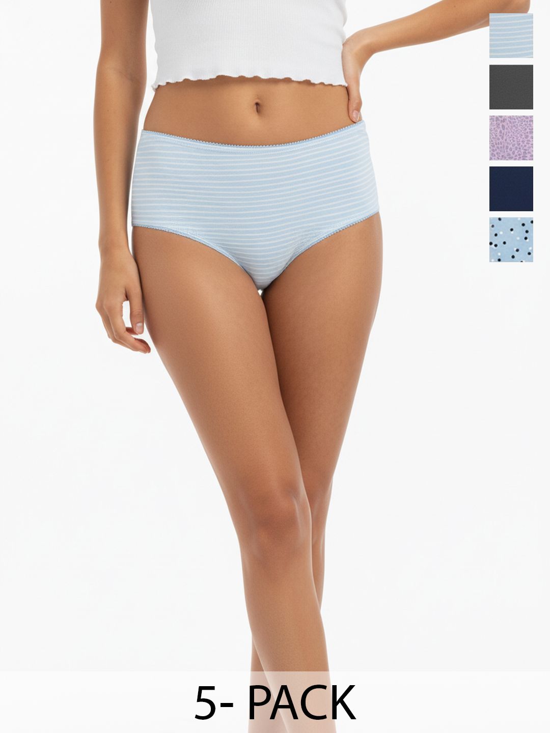 Buy DressBerry Women Set Of 5 Printed Briefs -  - Apparel for Women