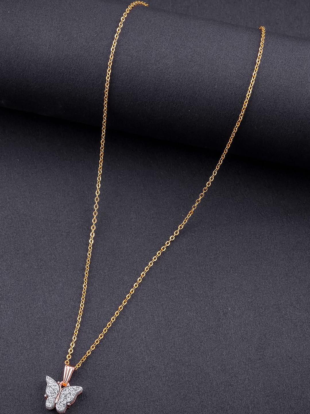 Elegant Gold-Plated Chain with Butterfly Pendant