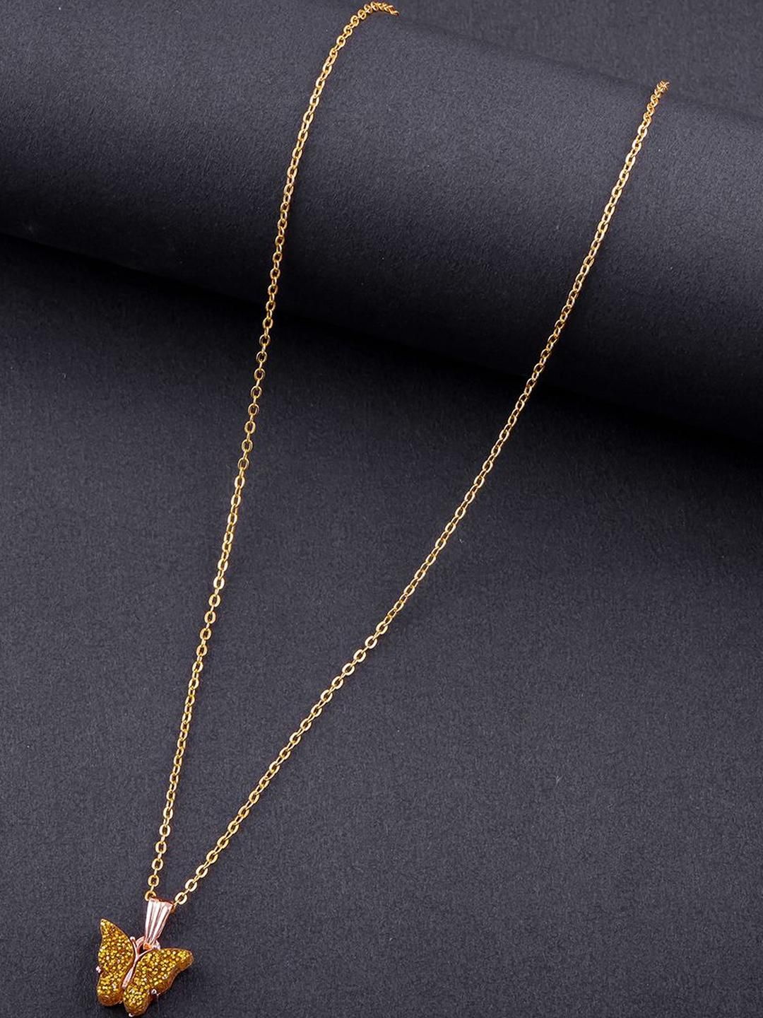 Elegant Gold-Plated Chain with Butterfly Pendant