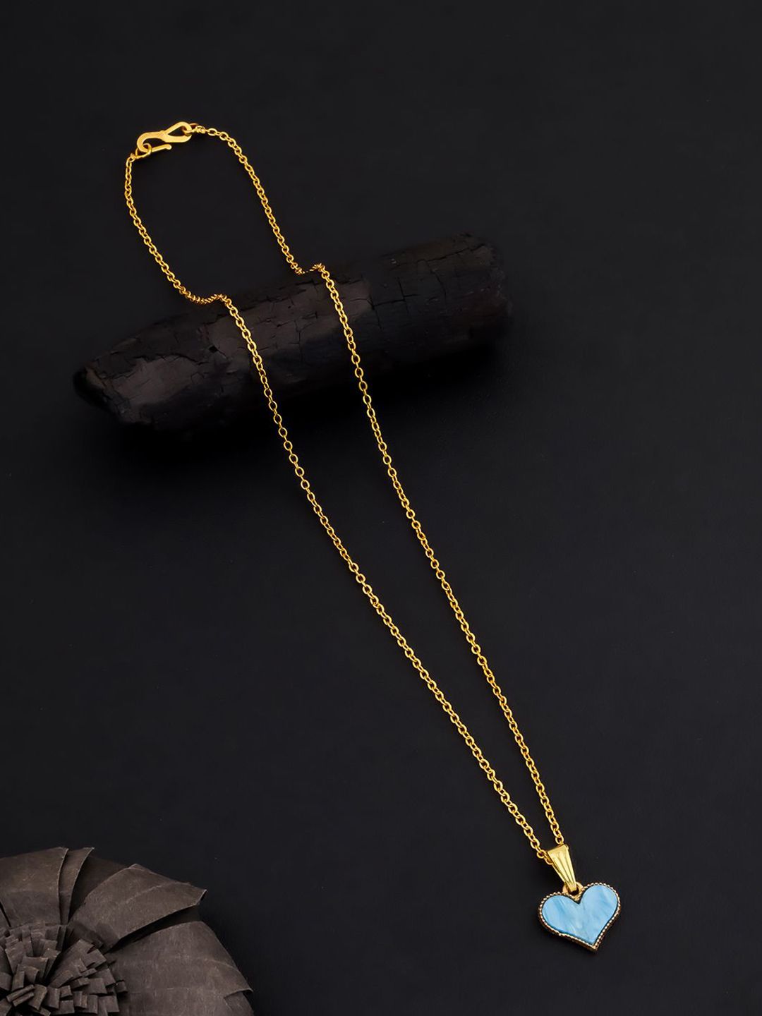DressBerry Gold-Plated Heart Shaped Pendants with Chains