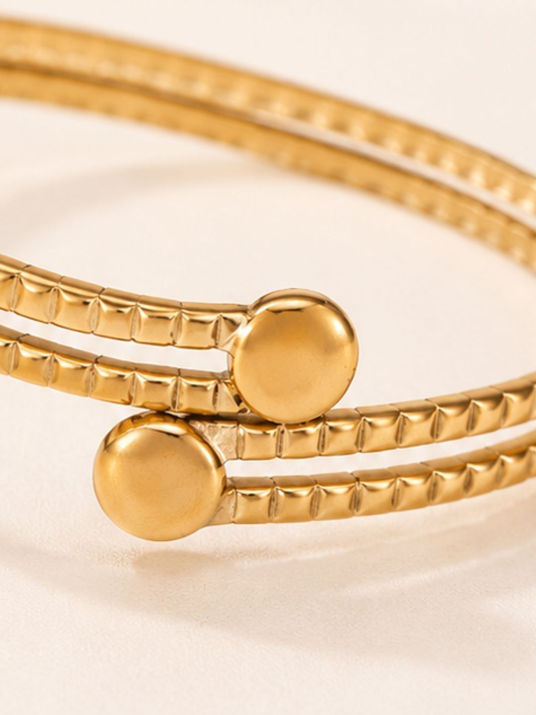 Buy DIVING SWAN Women 18K Thick Gold Plated Indira Gridline Wrap Bangle Bracelet -  - Accessories for Women