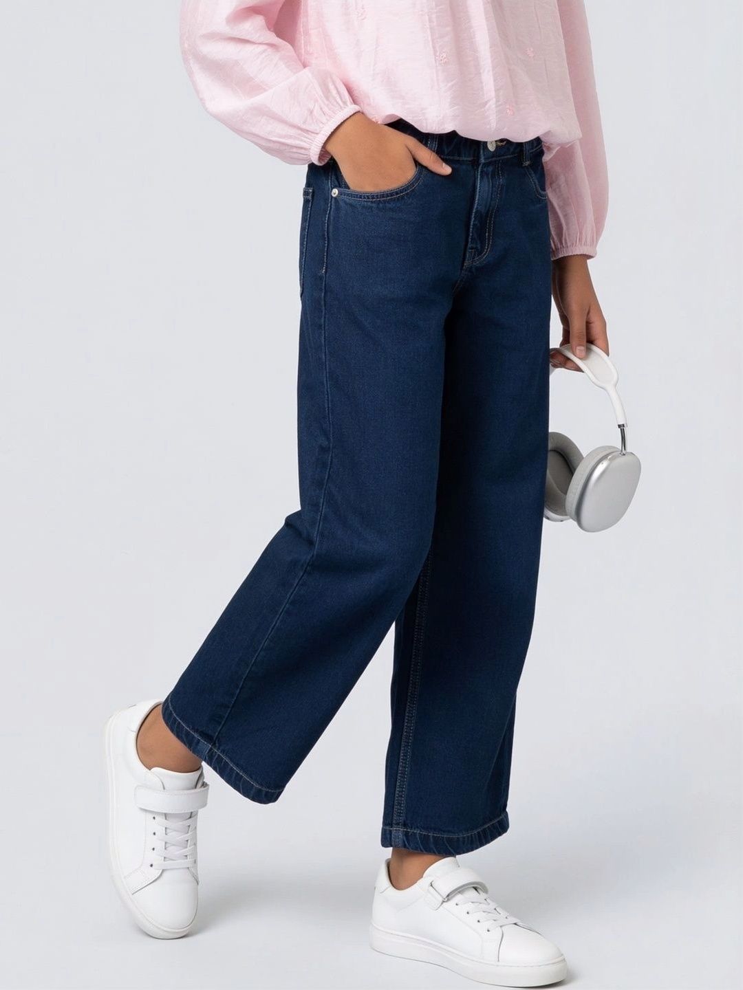 Girls Flared Mid-Rise Jeans