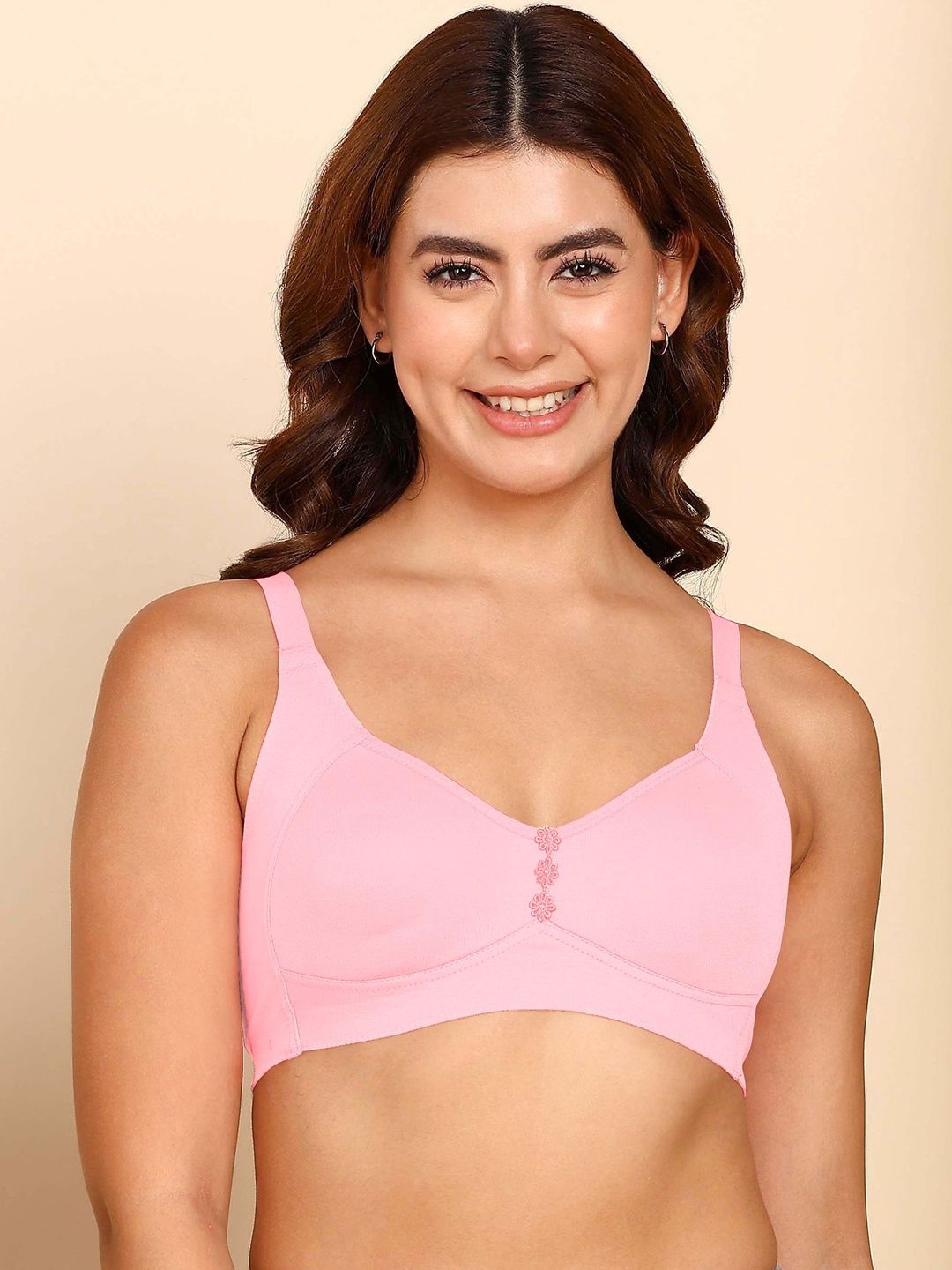 DressBerry Breathable Cotton Plus Size M-Frame Minimiser Non-Padded Bra