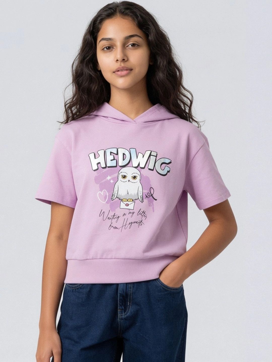 Girls Printed Hooded T-shirt 2