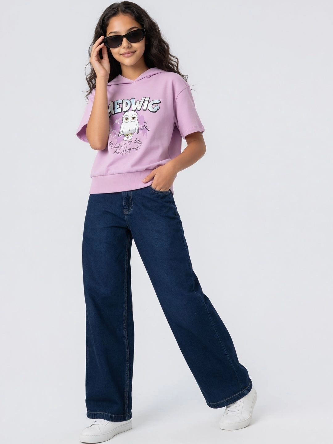 Girls Printed Hooded T-shirt 4