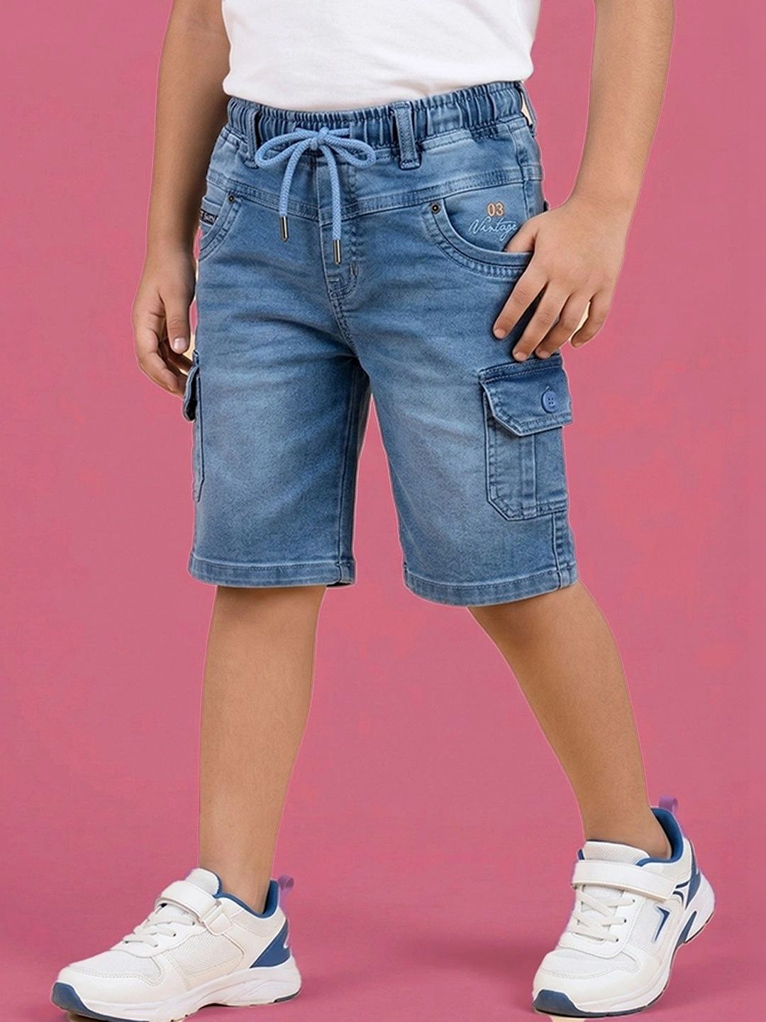 Dripteen Boys Washed Cargo Shorts Technology