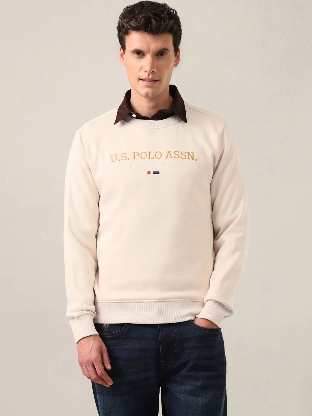 U.S. Polo Assn. Men Brand Logo Printed Sweatshirt