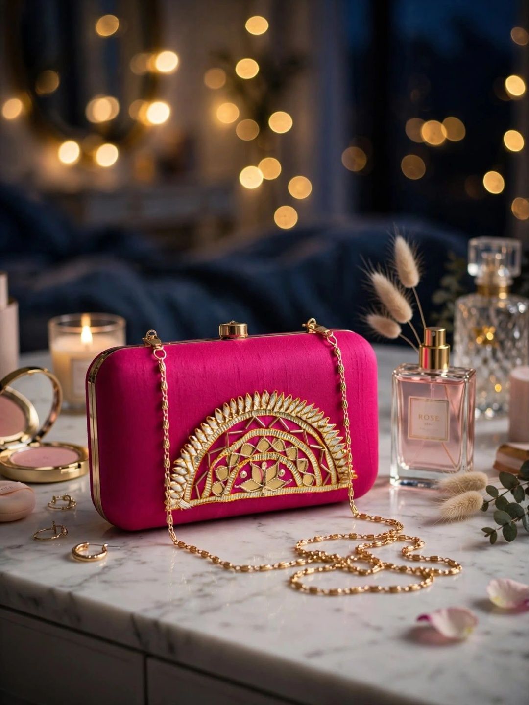 BYRA Embellished Box Clutch