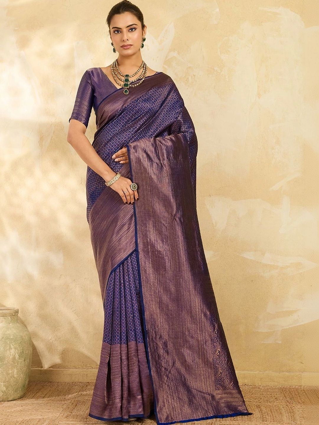 SGF11 Woven Design Zari Silk Blend Designer Banarasi Saree
