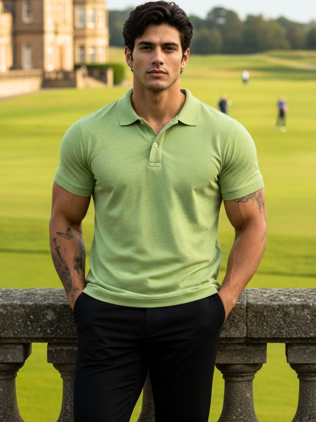 SAIKSA FASHION Men Polo Collar T-shirt