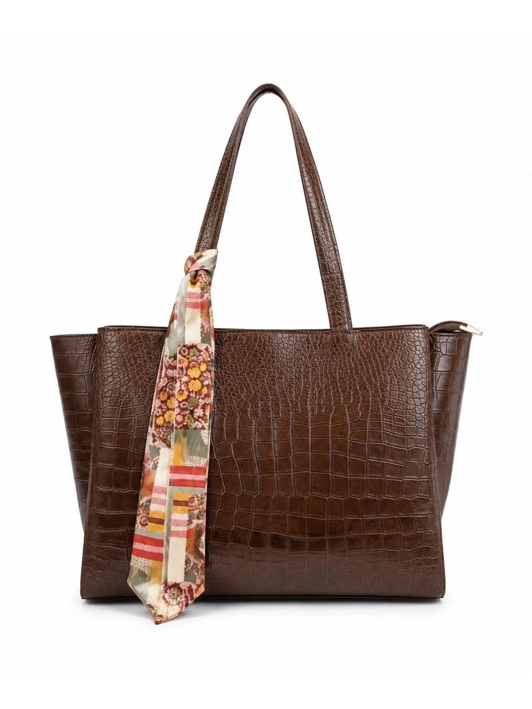AAIFA Textured PU Structured Tote Bag
