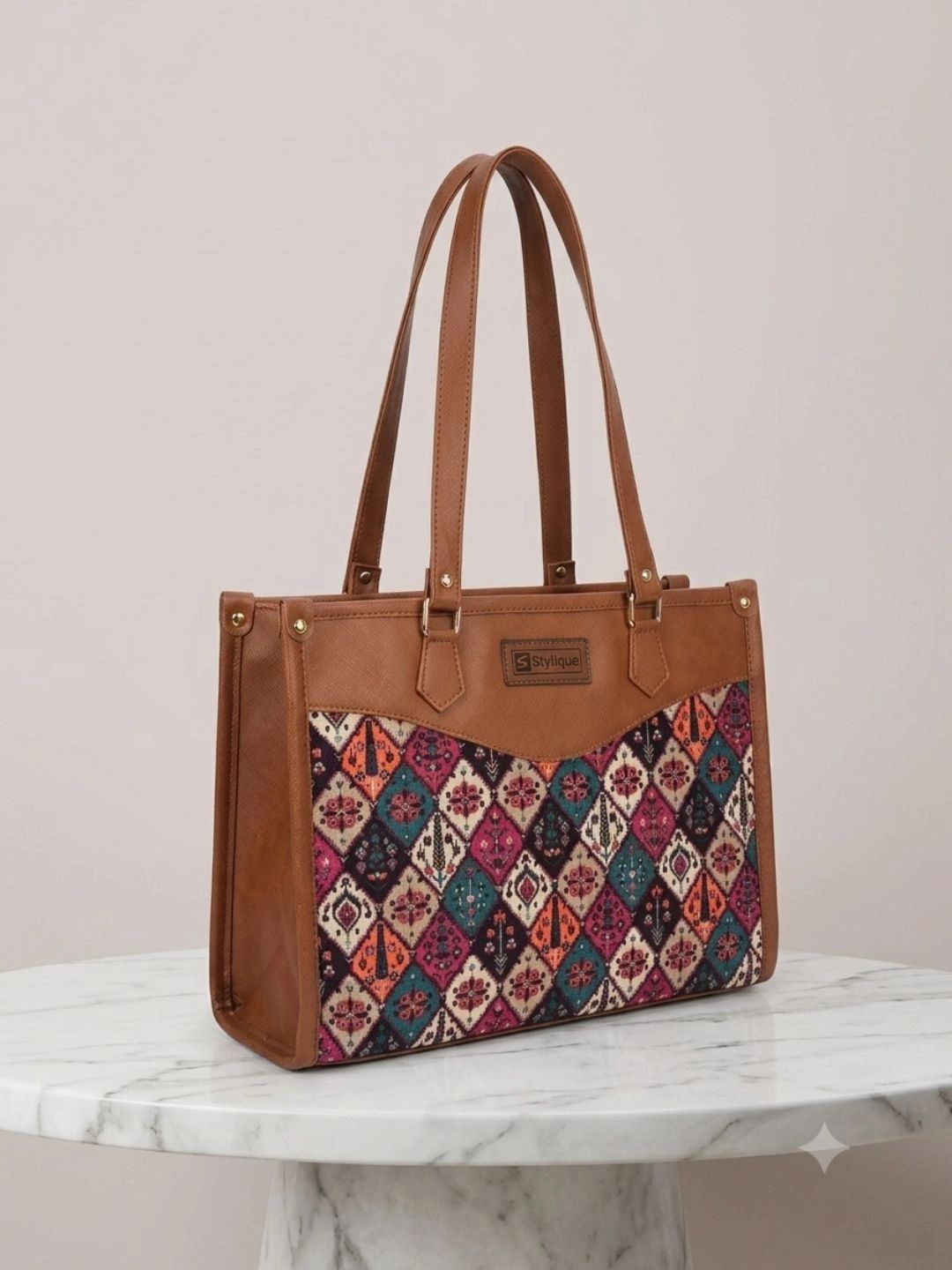 Stylique Tote Bags Women | Handbags Women | Jute Tote Bag Women with Leather Handles