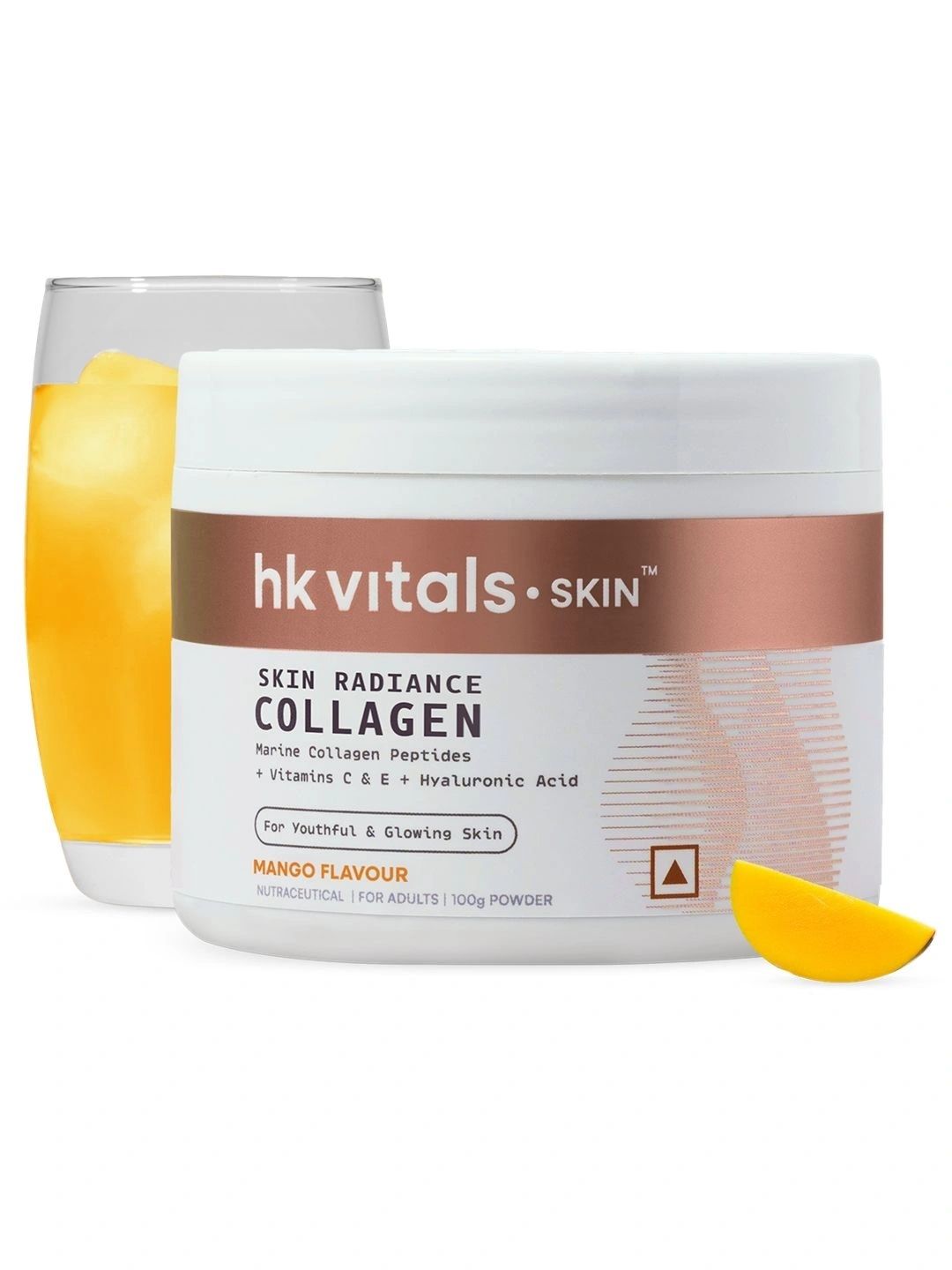 HK VITALS Skin Radiance Collagen Powder - Marine Collagen - Mango Flavour - 100g