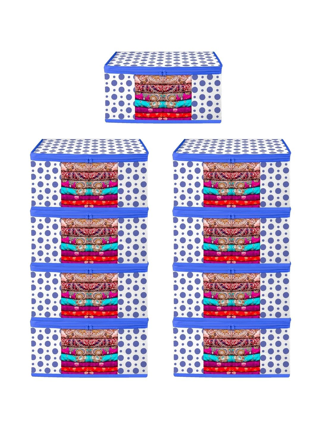 AARON INC Blue Set of 6 Reusable Multi-Utility Organisers