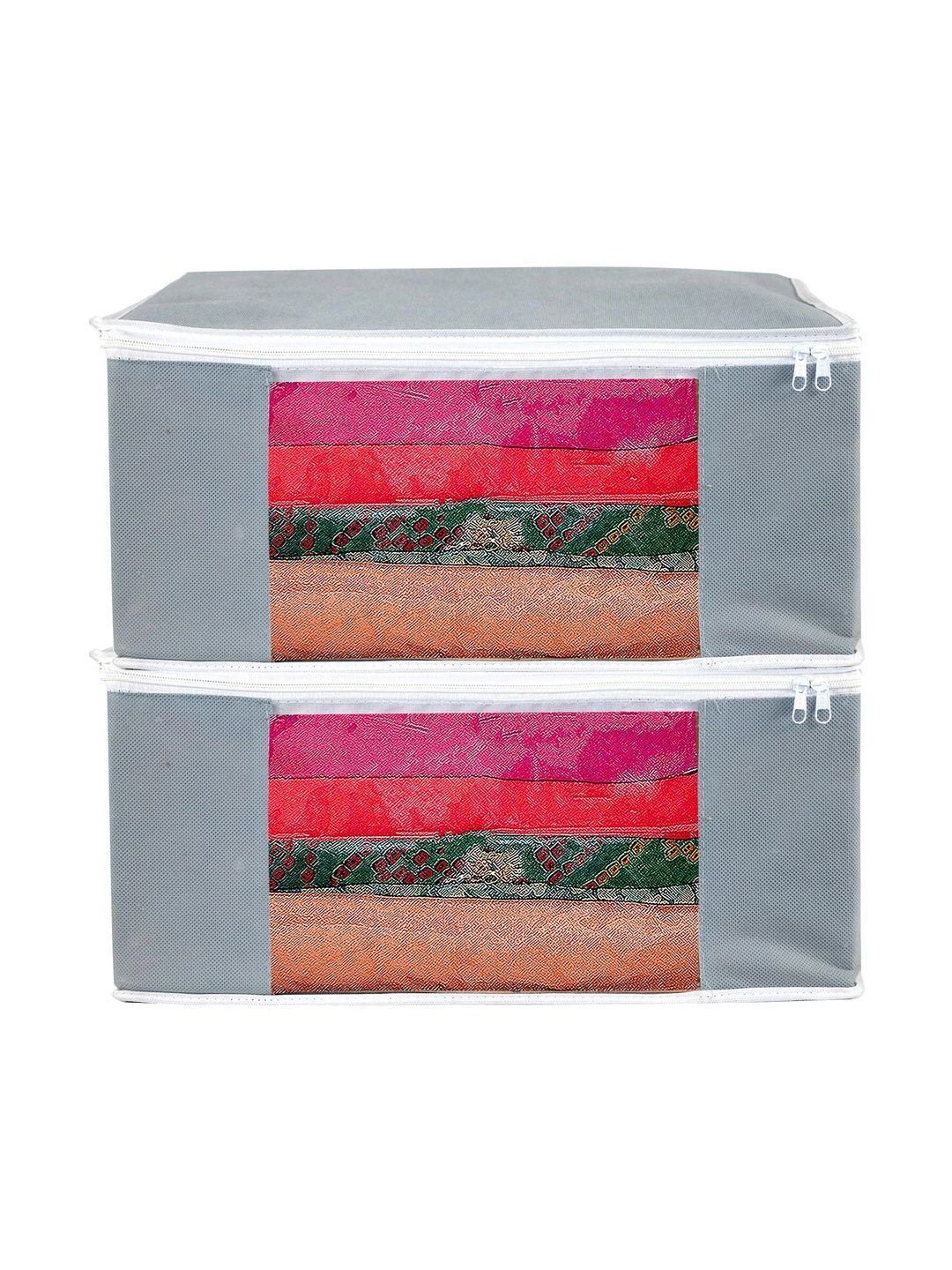 AARON INC Grey Set of 2 Reusable Sweater Bag Organisers