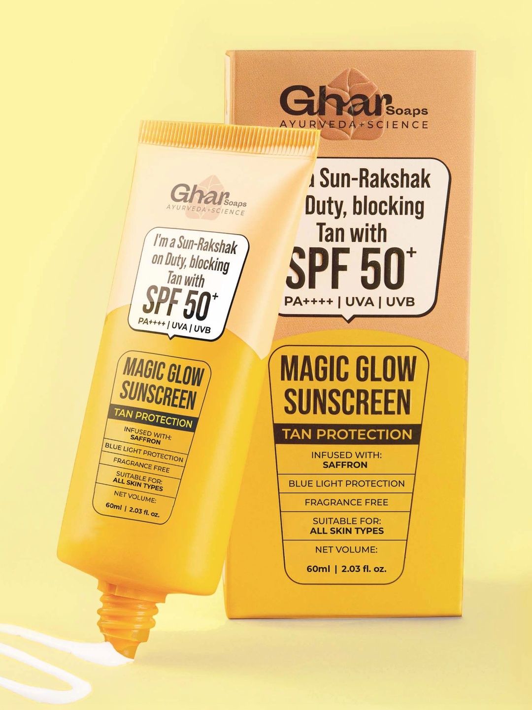 Buy GHAR SOAPS Magic Glow Sunscreen With SPF 50  60 Ml -  - Personal Care for Unisex