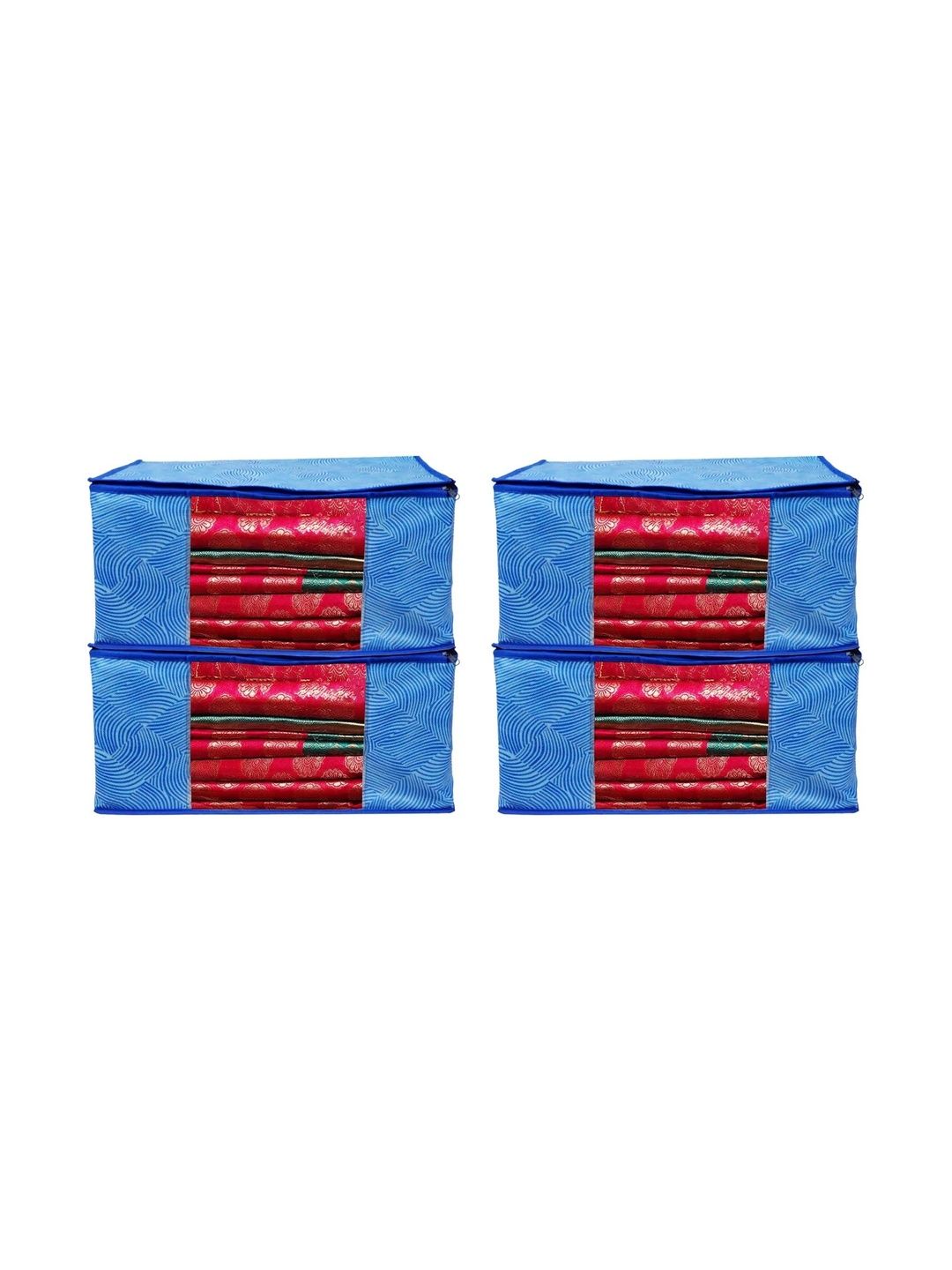 AARON INC Blue Set of 4 Reusable Multi-Utility Organisers