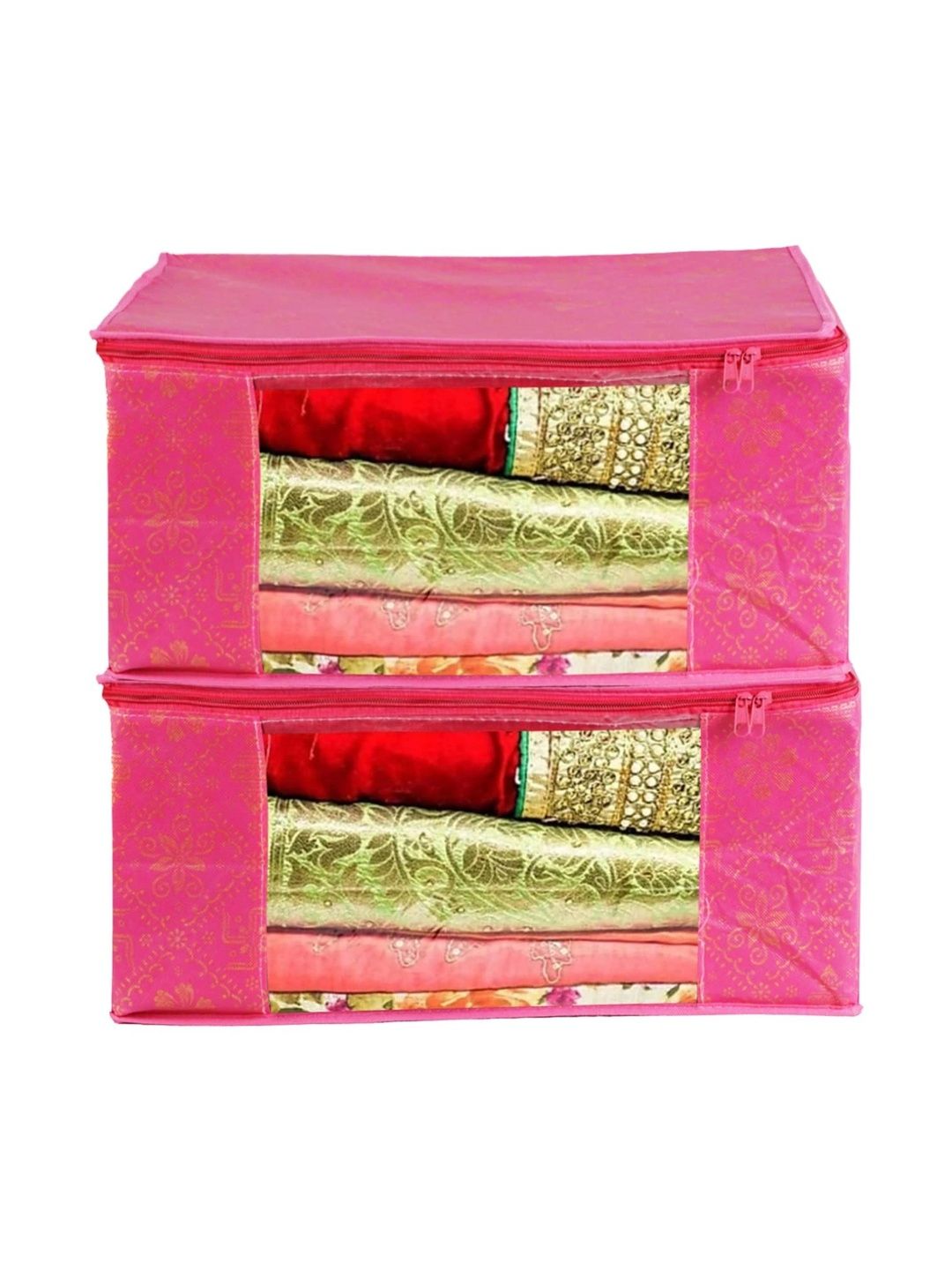 AARON INC Pink Set of 2 Reusable Multi-Utility Organisers