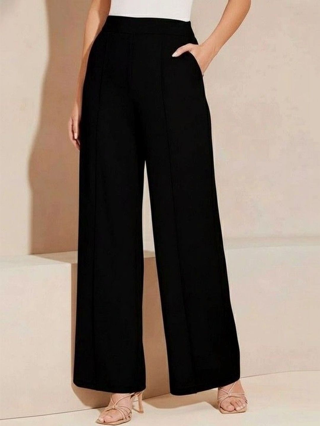 Gheiebvdo Women Relaxed Straight Leg Straight Fit Culottes Trousers