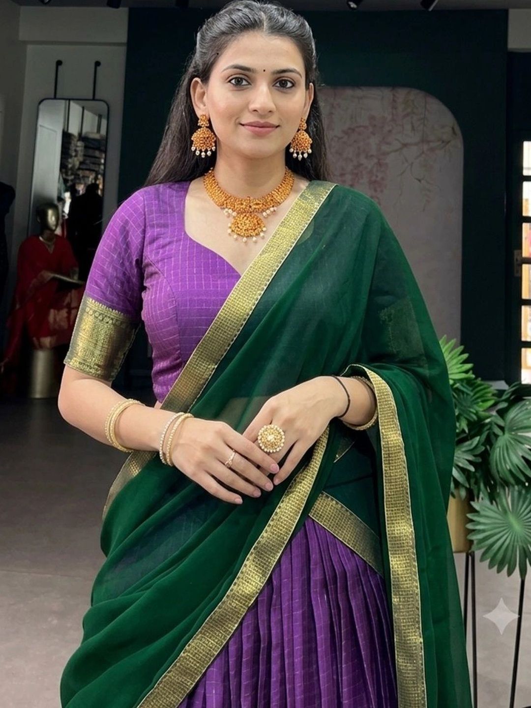 Ready to Wear Lehenga & Unstitched Blouse With Dupatta 3