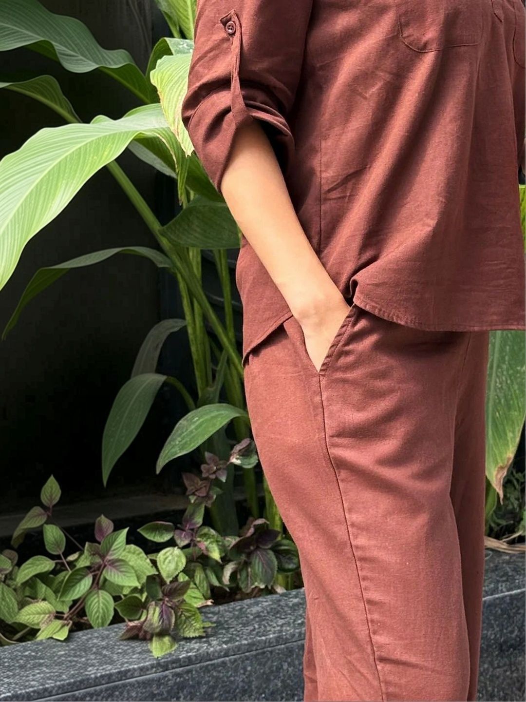 Cotton Solid Shirt with Palazzos 3