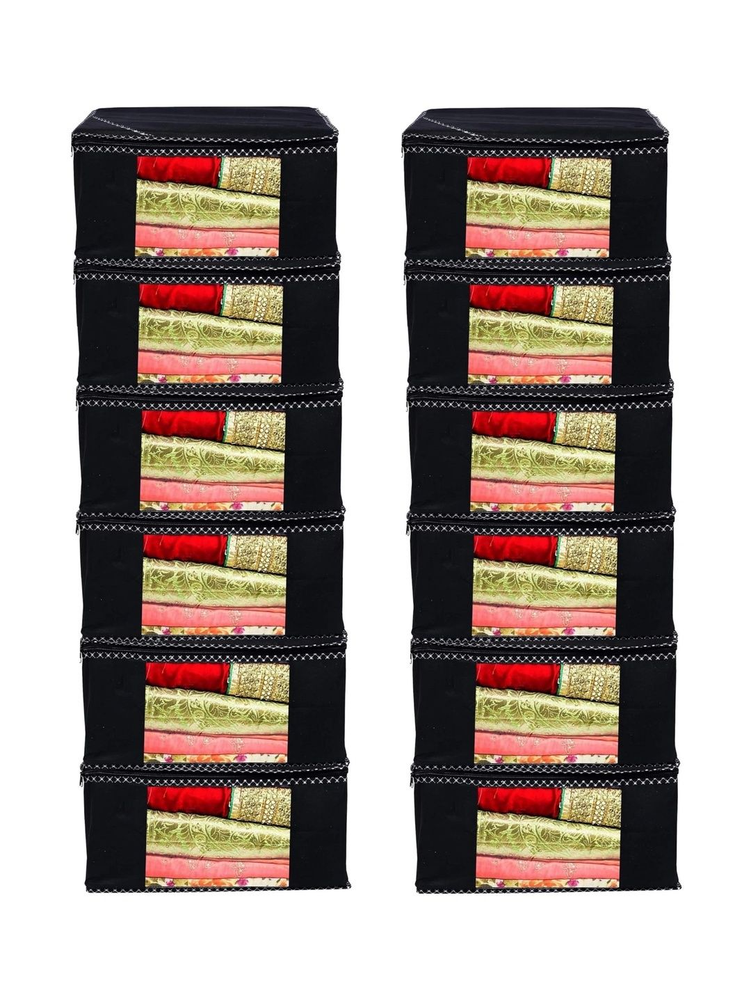 AARON INC Black Set of 6 Reusable Multi-Utility Organisers