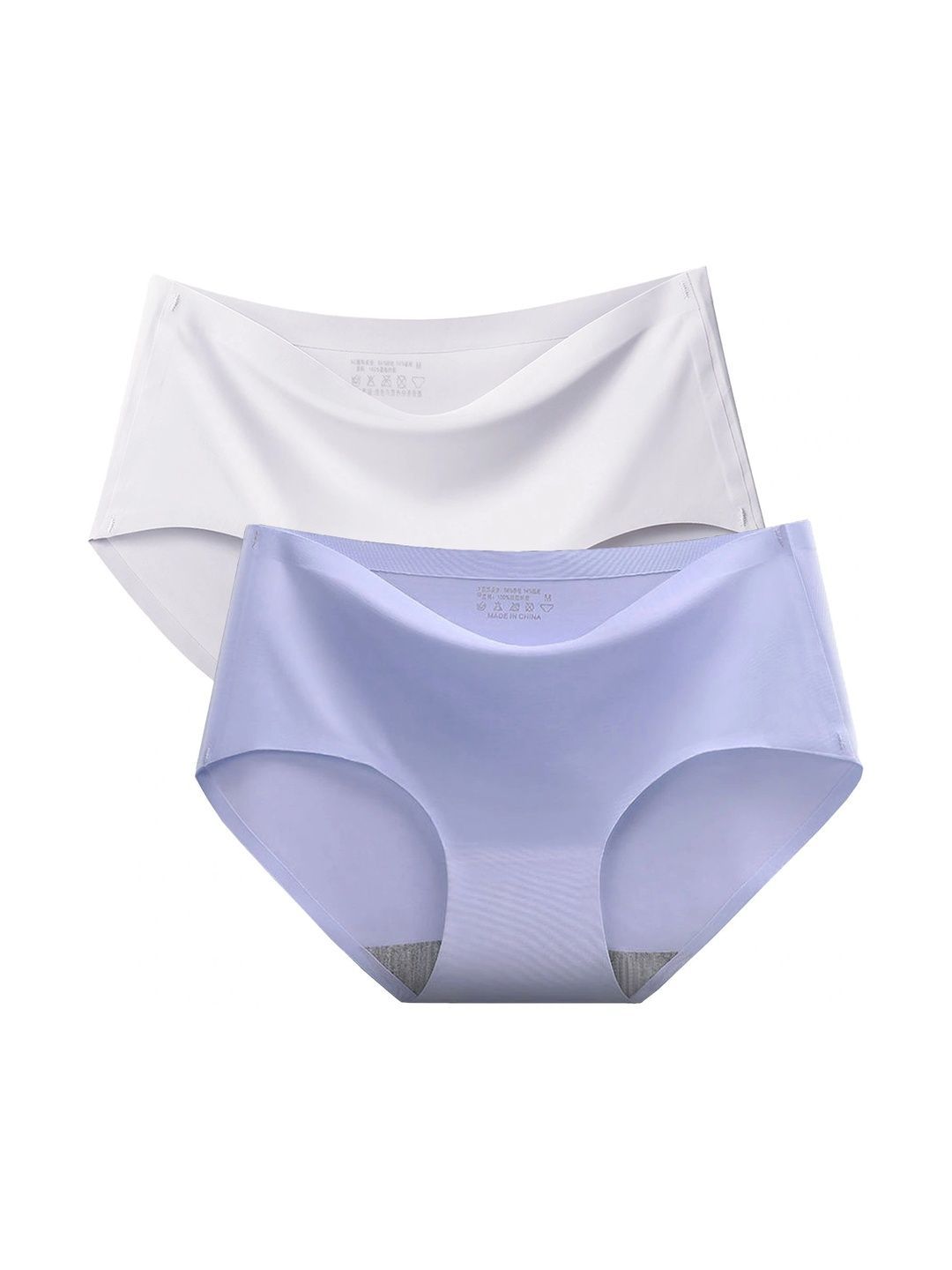 Fimalia Women Pack of 2 Seamless Assorted Basic Briefs