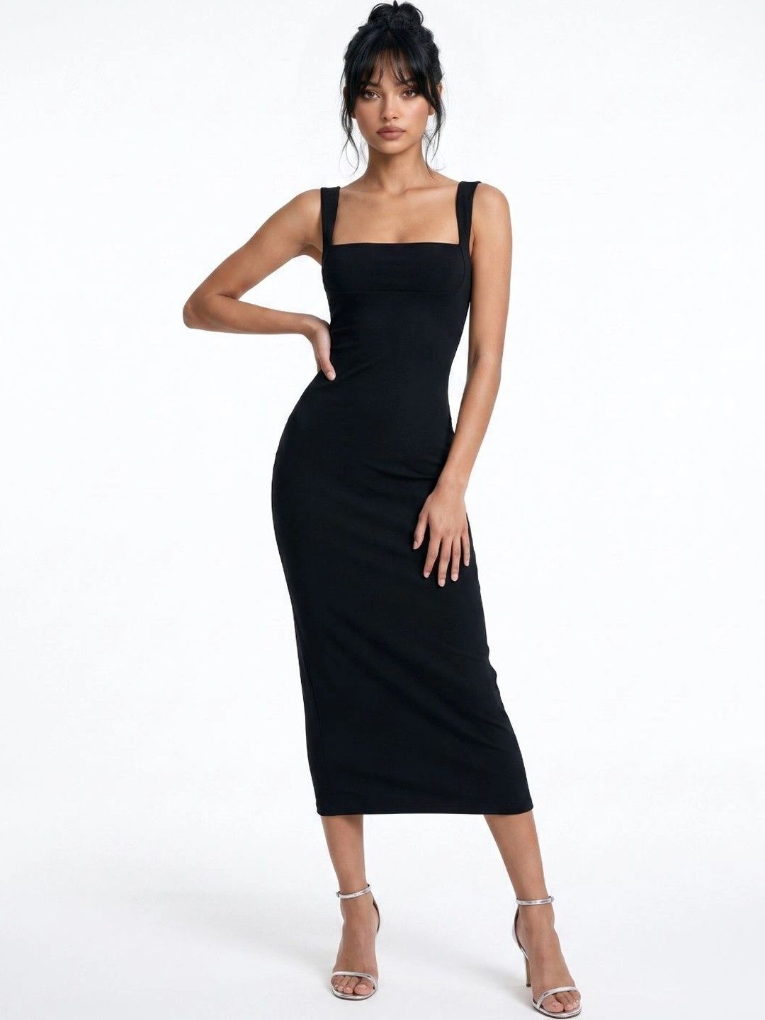 glitchez Bodycon Midi Dress